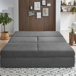 Wohnen Sofas<Ausziehsofa in Anthrazit Stoffbezug - Gilverny