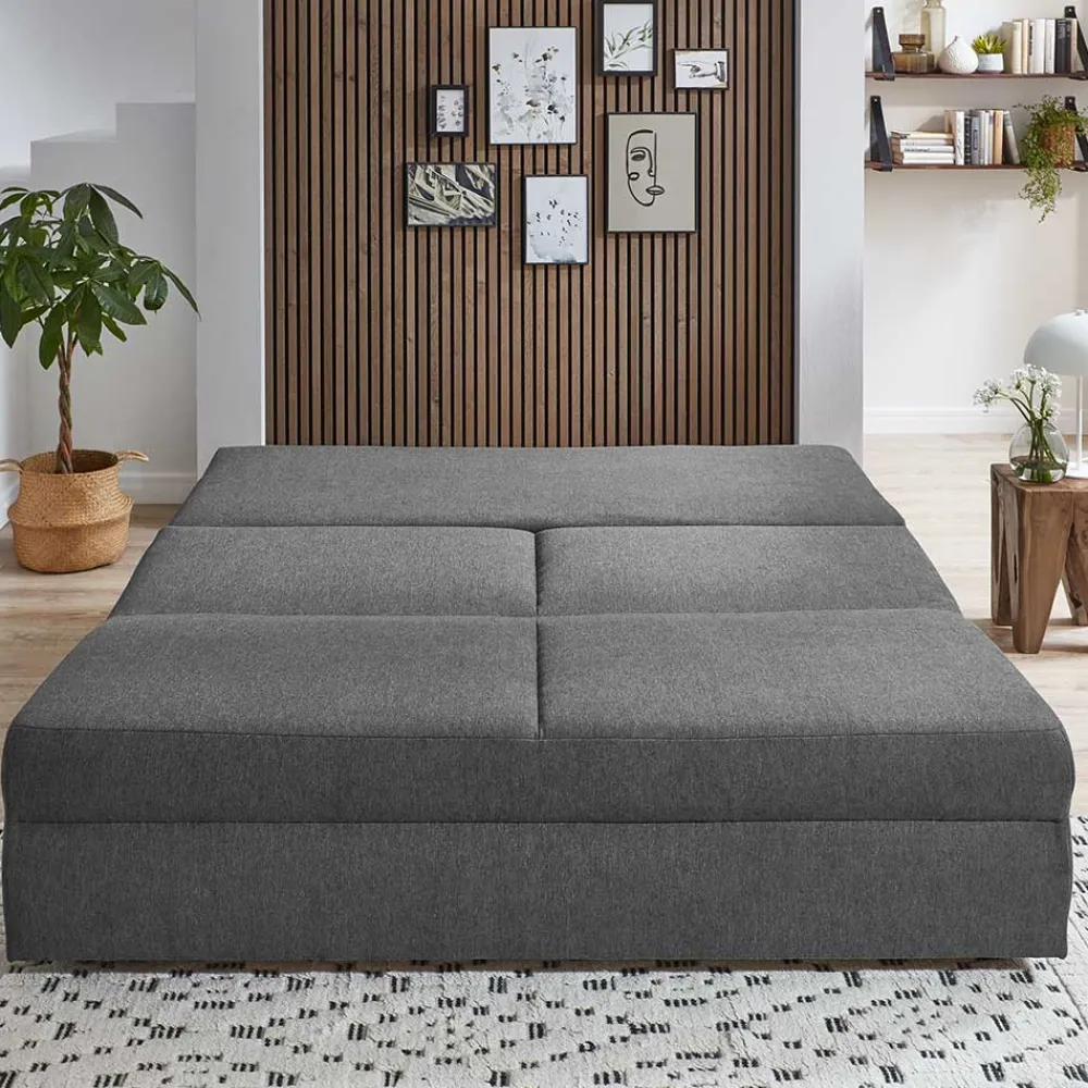 Wohnen Sofas<Ausziehsofa in Anthrazit Stoffbezug - Gilverny