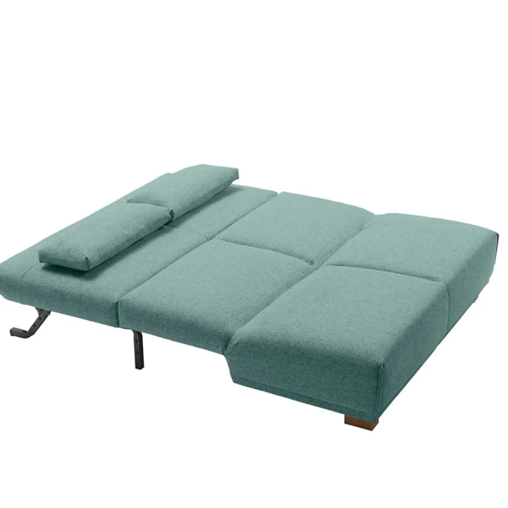 Wohnen Betten|Sofas<Ausziehsofa in Petrol & Eiche - Olzaia