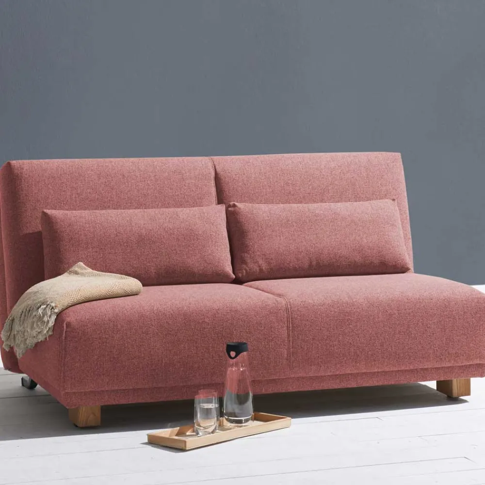 Wohnen Betten|Sofas<Ausziehsofa in Rosa Webstoff - Pirlo