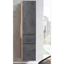 Wohnen Schränke<Bad Hochschrank in Beton & Holz Dekor - Mia
