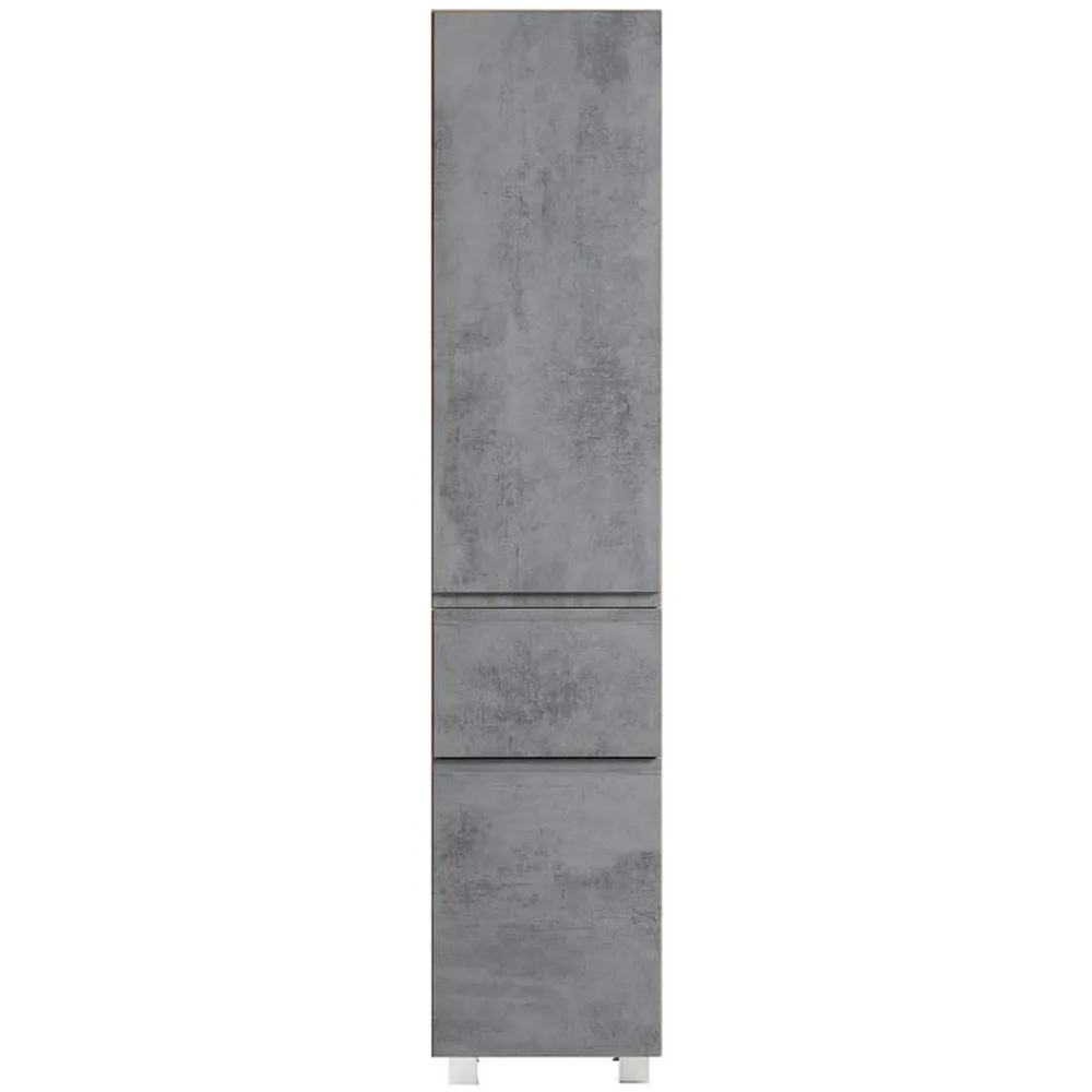 Wohnen Schränke<Bad Hochschrank in Beton & Holz Dekor - Mia