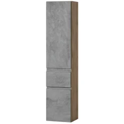 Wohnen Schränke<Bad Hochschrank in Beton & Holz Dekor - Mia