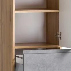 Wohnen Schränke<Bad Hochschrank in Beton & Holz Dekor - Mia