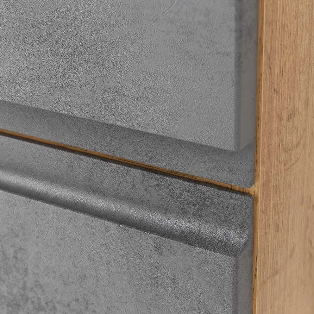 Wohnen Schränke<Bad Hochschrank in Beton & Holz Dekor - Mia