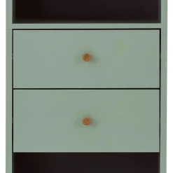 Wohnen Schränke<Bad Hochschrank in Graugrün & Eiche - Vereny