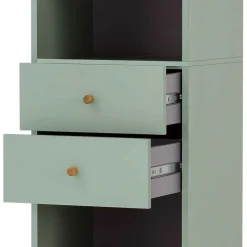 Wohnen Schränke<Bad Hochschrank in Graugrün & Eiche - Vereny