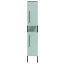 Wohnen Schränke<Bad Hochschrank in Mint Grün & Anthrazit - Esdrus