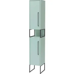 Wohnen Schränke<Bad Hochschrank in Mint Grün & Anthrazit - Esdrus