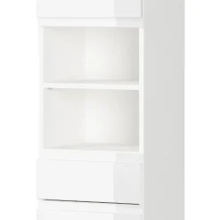 Wohnen Schränke<Bad Hochschrank in Weiß Hochglanz - Loeesa