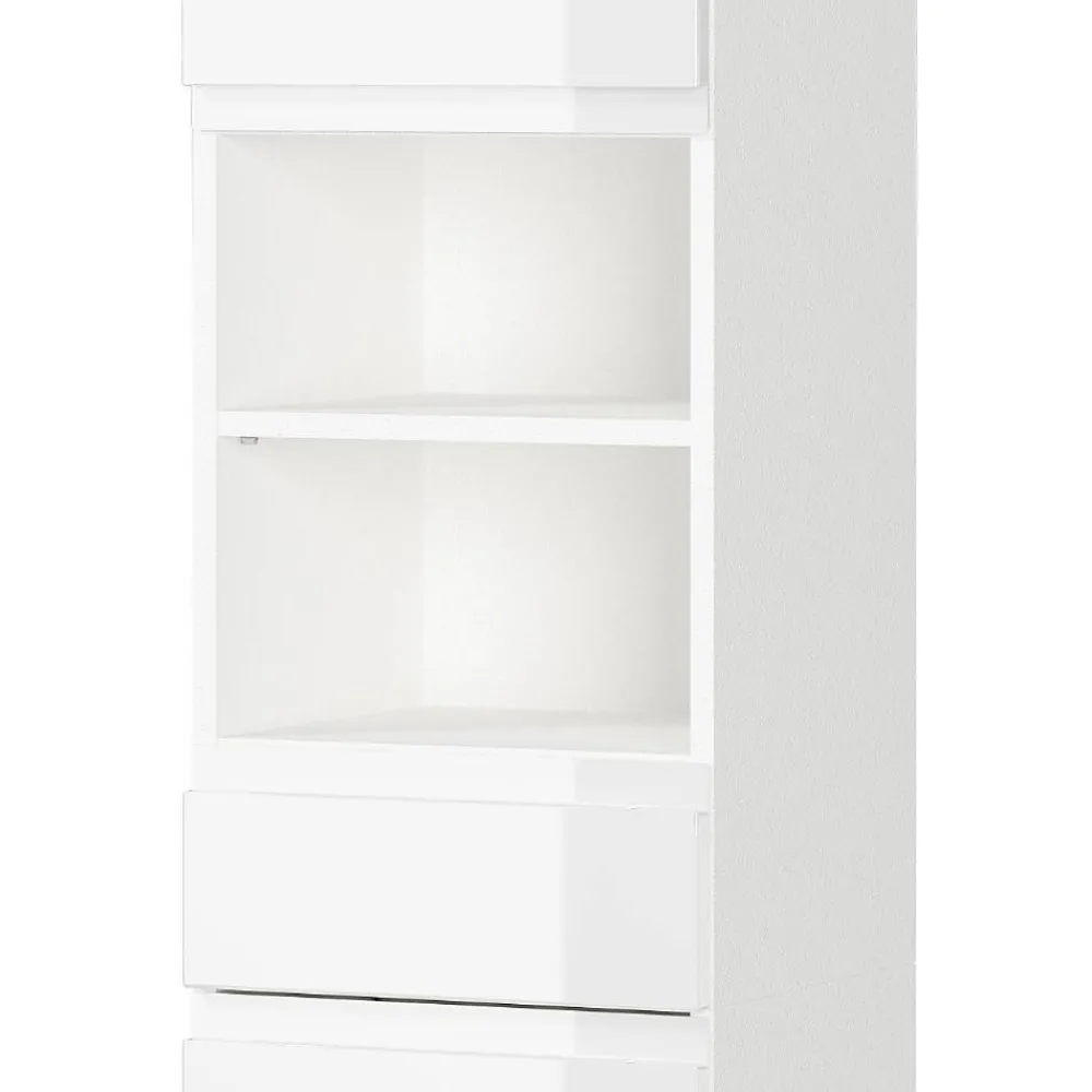 Wohnen Schränke<Bad Hochschrank in Weiß Hochglanz - Loeesa