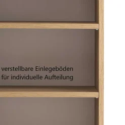 Wohnen Schränke<Bad Midischrank in Weiß Glas & Wildeiche - Vrendina