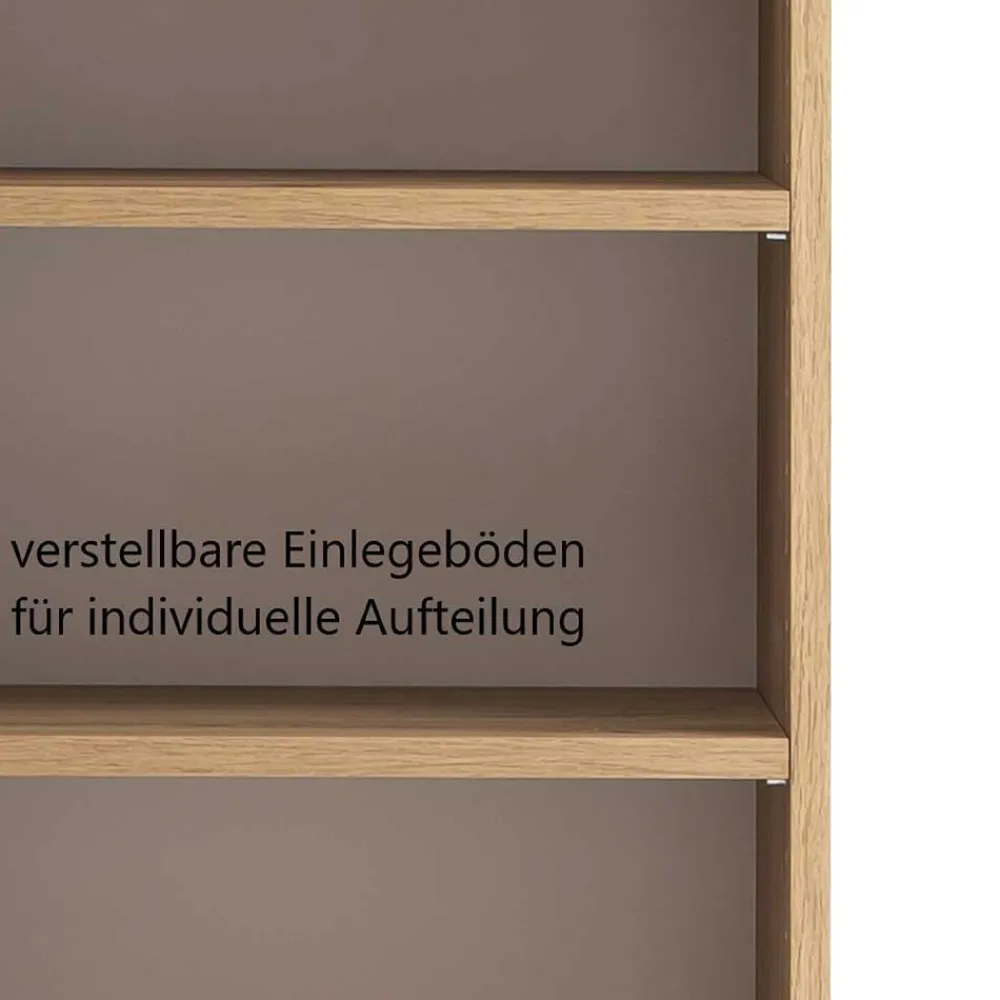 Wohnen Schränke<Bad Midischrank in Weiß Glas & Wildeiche - Vrendina