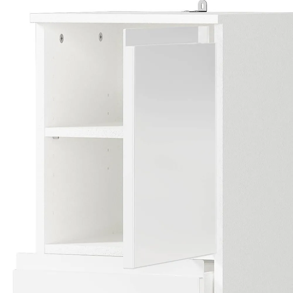 Wohnen Schränke<Bad Midischrank in Weiß Hochglanz - Loeesa