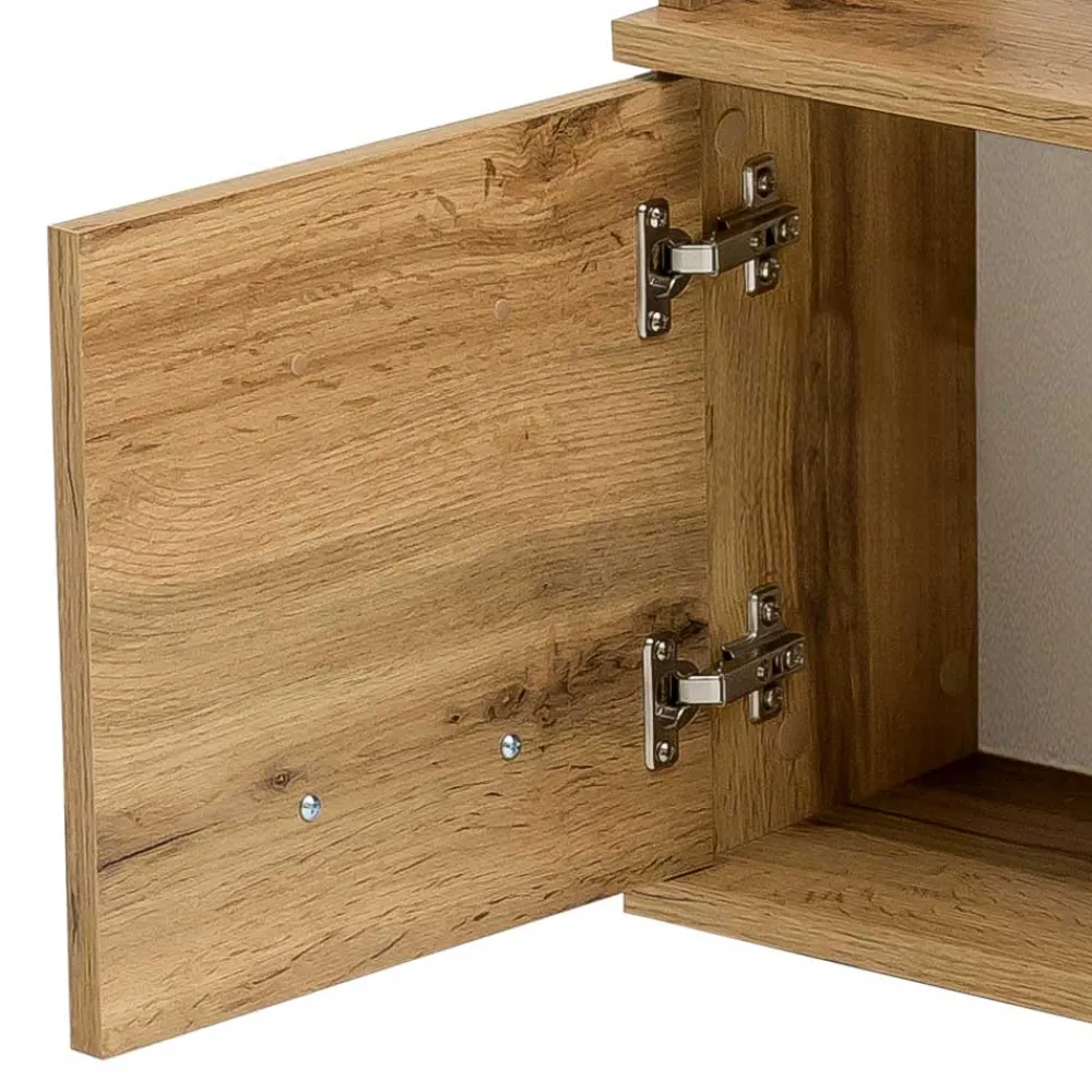 Wohnen Schränke<Bad Oberschrank mit Tür & 4 Fächern - Jessmi