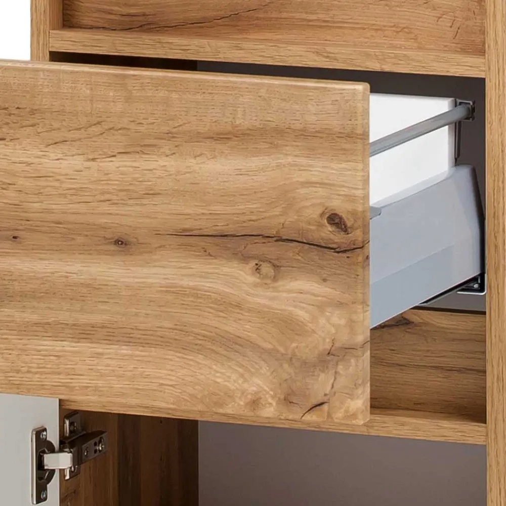 Wohnen Schränke<Bad Seitenschrank in Holz Optik Wildeiche - Iliam