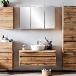 Wohnen Schränke<Bad Seitenschrank in Holz Optik Wildeiche - Iliam