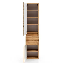 Wohnen Schränke<Bad Seitenschrank in Holz Optik Wildeiche - Iliam