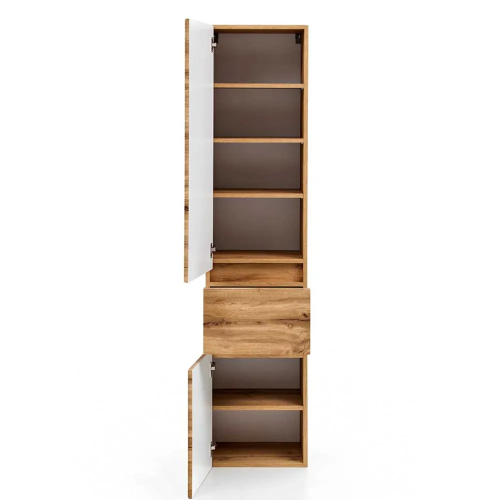 Wohnen Schränke<Bad Seitenschrank in Holz Optik Wildeiche - Iliam