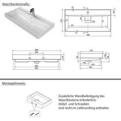 Wohnen Schränke<Bad Waschtischkonsole in Dunkelrot - Exeler