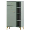 Wohnen Schränke<Badezimmer Highboard in Graugrün & Gold - Vilatata