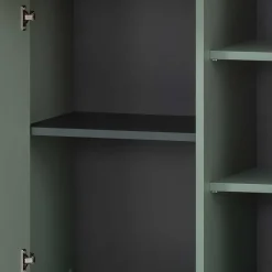 Wohnen Schränke<Badezimmer Highboard in Graugrün & Gold - Vilatata