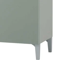 Wohnen Schränke<Badezimmer Highboard in Graugrün und Eiche - Liz