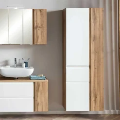 Wohnen Schränke<Badezimmer Hochschrank breit mit drei Türen - Eight