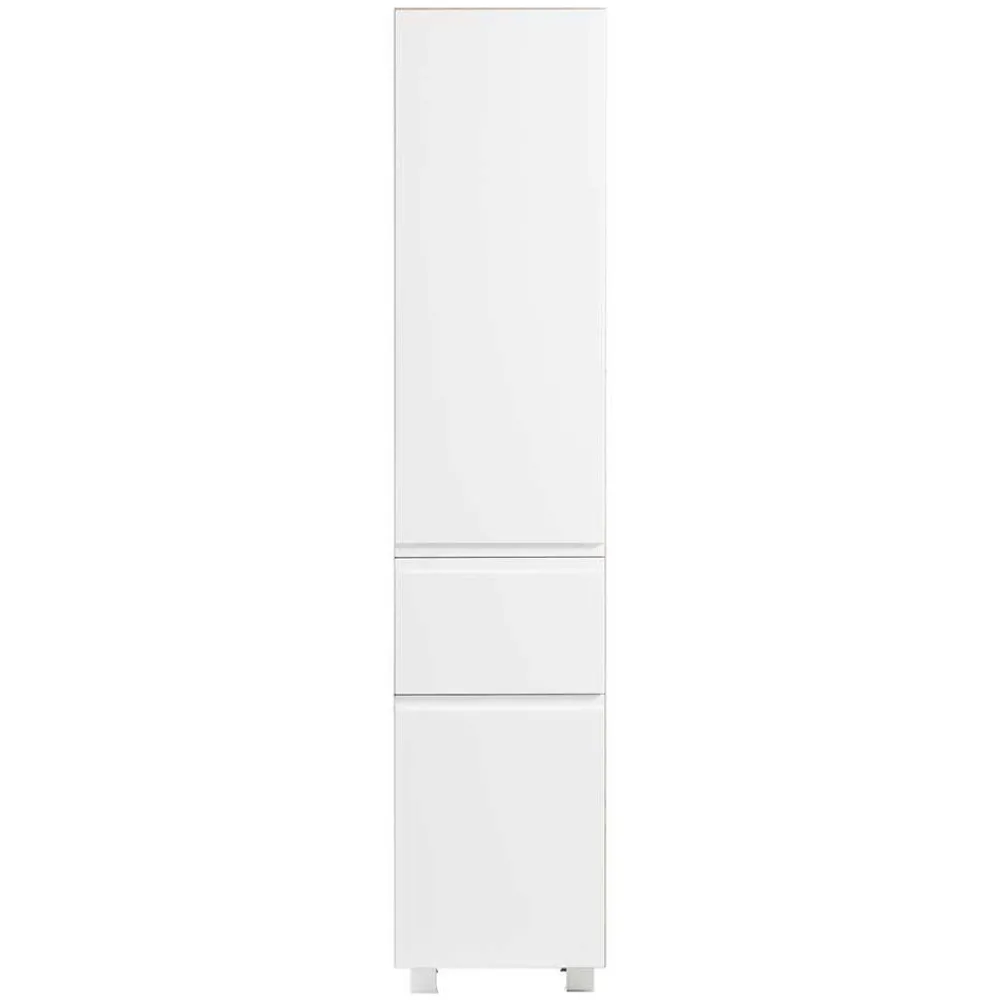 Wohnen Schränke<Badezimmer Hochschrank in mattem Weiß - Eight