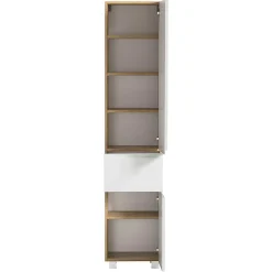 Wohnen Schränke<Badezimmer Hochschrank in mattem Weiß - Eight