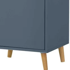 Wohnen Schränke<Badezimmer Hochschrank in Petrol Blau & Eiche - Matrera