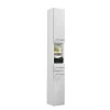Wohnen Schränke<Badezimmer Hochschrank Veverino in Hochglanz Weiß