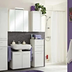 Wohnen Schränke<Badezimmer-Oberschrank in Weiß - Estateas