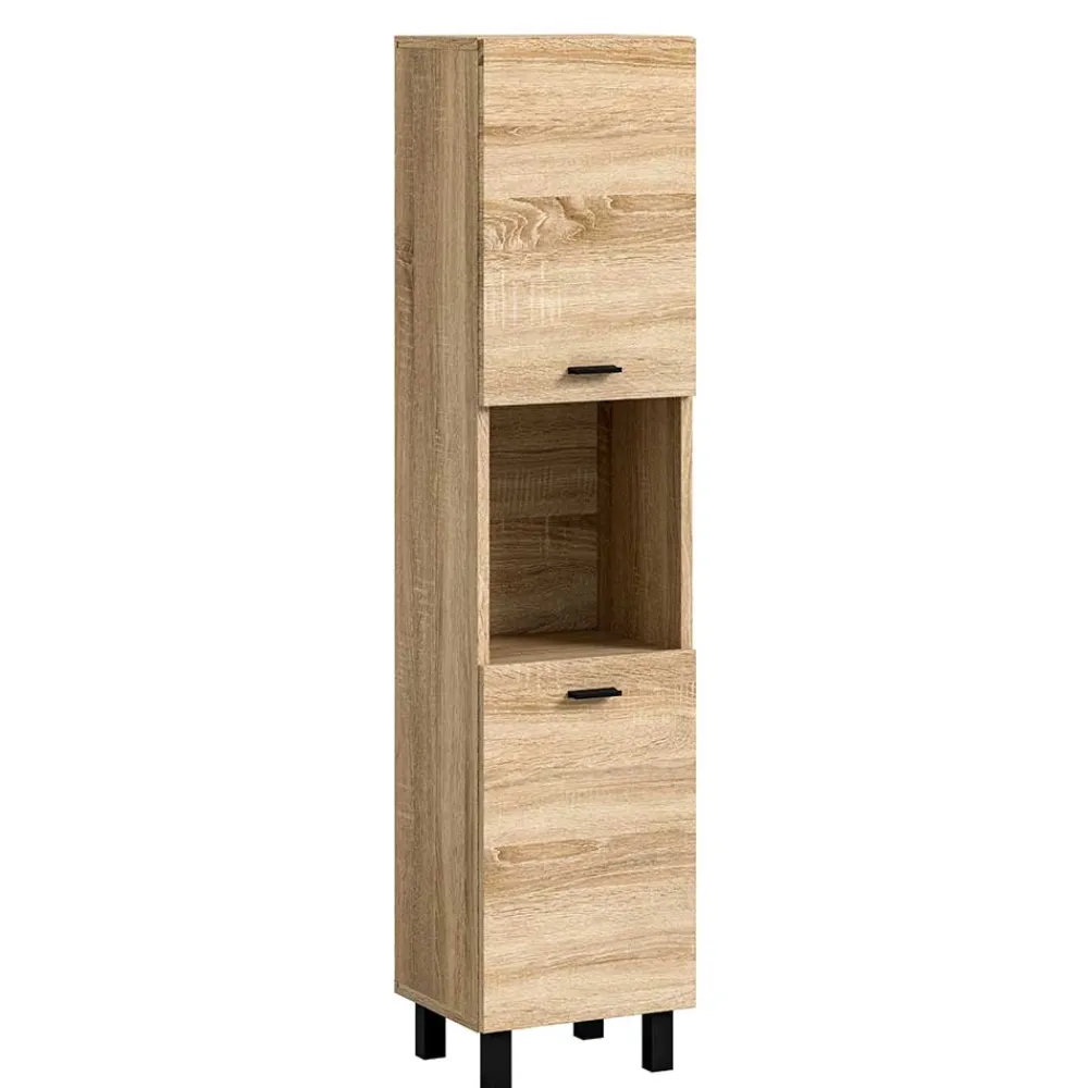 Wohnen Schränke<Badezimmerschrank in Sonoma-Eiche Optik - Hoxtona