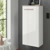 Wohnen Schränke<Badezimmerschrank in Weiß Hochglanz & Eiche - Vauflos