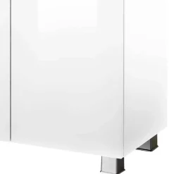 Wohnen Schränke<Badezimmerschrank in Weiß Hochglanz & Eiche - Vauflos