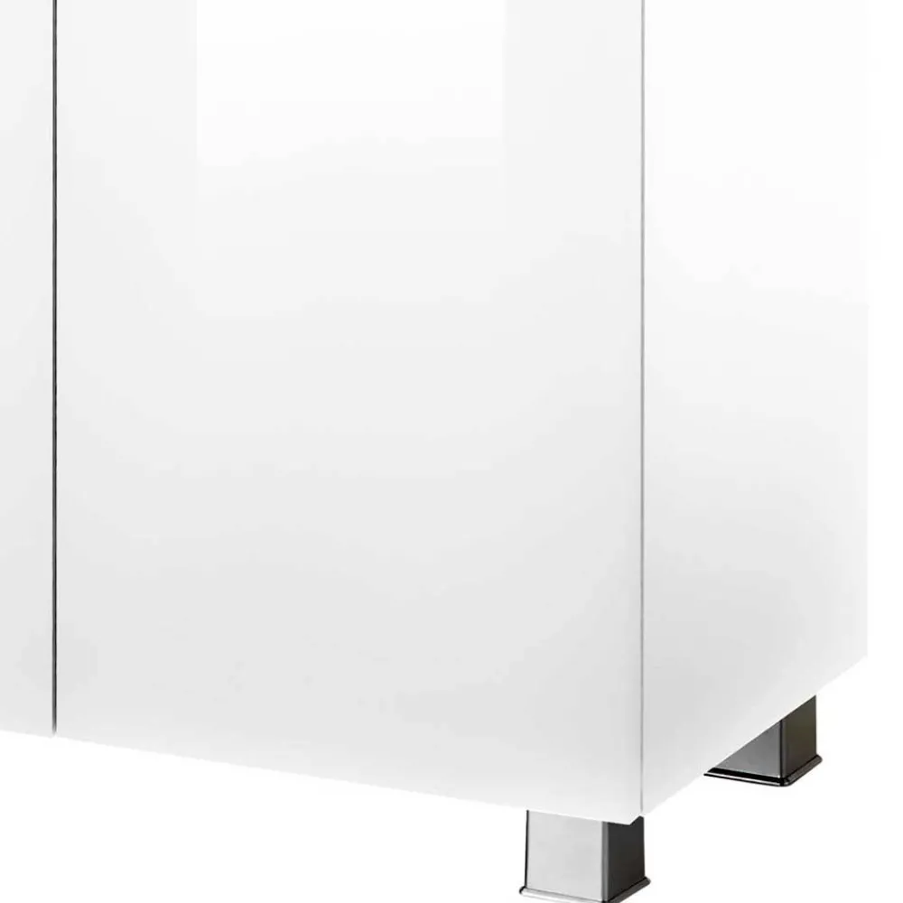 Wohnen Schränke<Badezimmerschrank in Weiß Hochglanz & Eiche - Vauflos