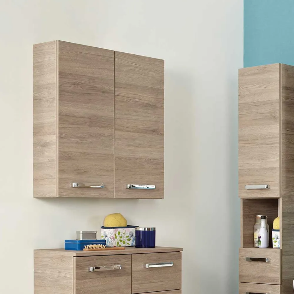 Wohnen Schränke<Bad-Oberschrank mit Doppeltür - Lemi