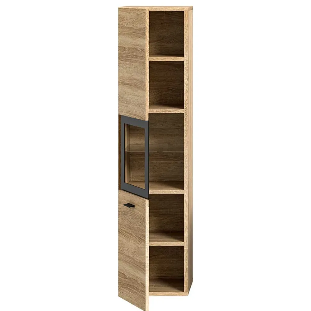 Wohnen Schränke<Badschrank mit Glaseinsatz - Hoxtona
