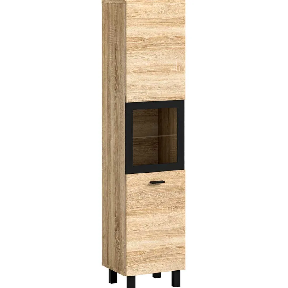 Wohnen Schränke<Badschrank mit Glaseinsatz - Hoxtona