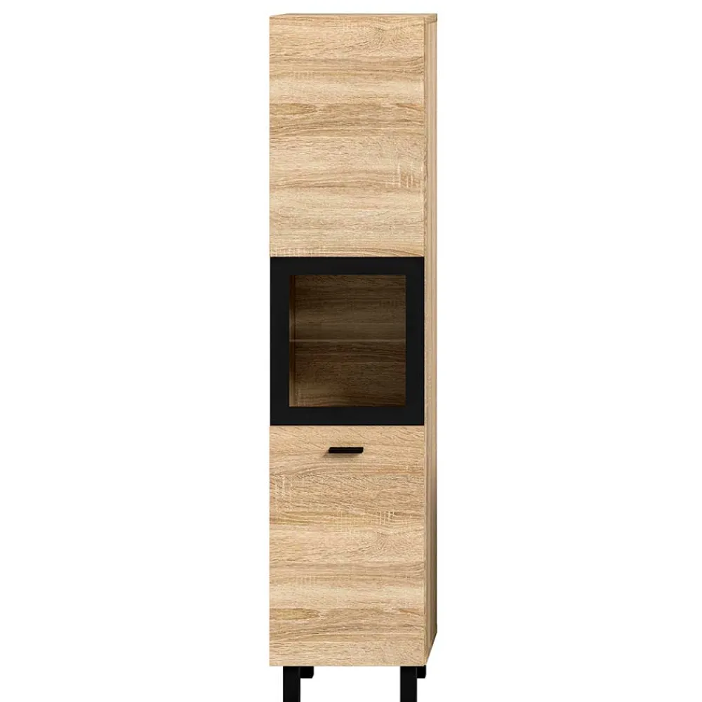 Wohnen Schränke<Badschrank mit Glaseinsatz - Hoxtona