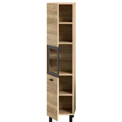Wohnen Schränke<Badschrank mit Glaseinsatz - Hoxtona