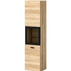 Wohnen Schränke<Badschrank mit Glaseinsatz - Hoxtona