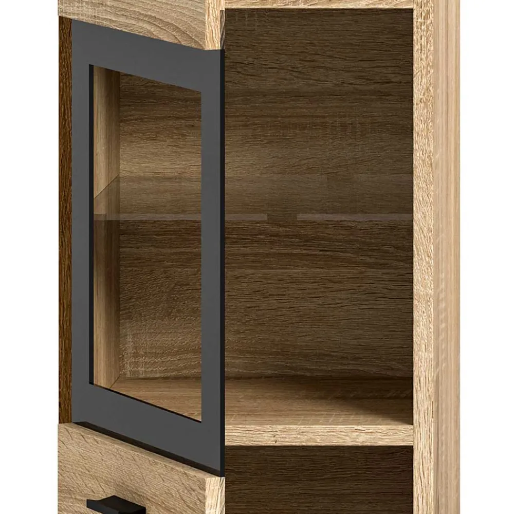 Wohnen Schränke<Badschrank mit Glaseinsatz - Hoxtona
