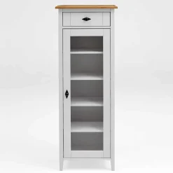 Wohnen Vitrinen<Badschrank mit Glastür im Landhausstil - Sibiuta