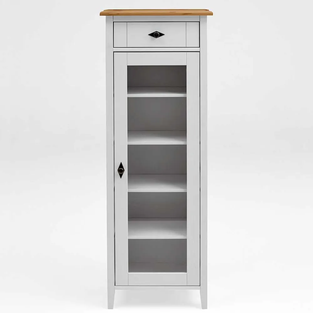 Wohnen Vitrinen<Badschrank mit Glastür im Landhausstil - Sibiuta