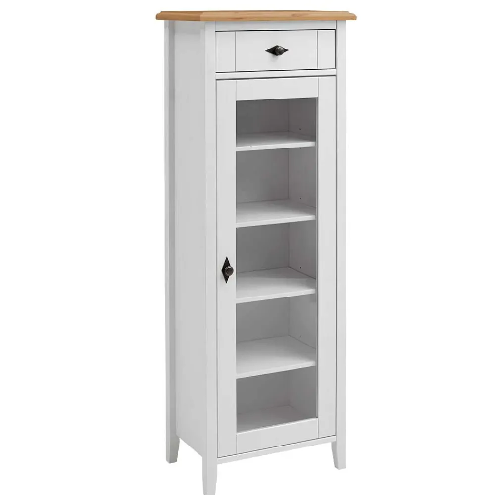 Wohnen Vitrinen<Badschrank mit Glastür im Landhausstil - Sibiuta