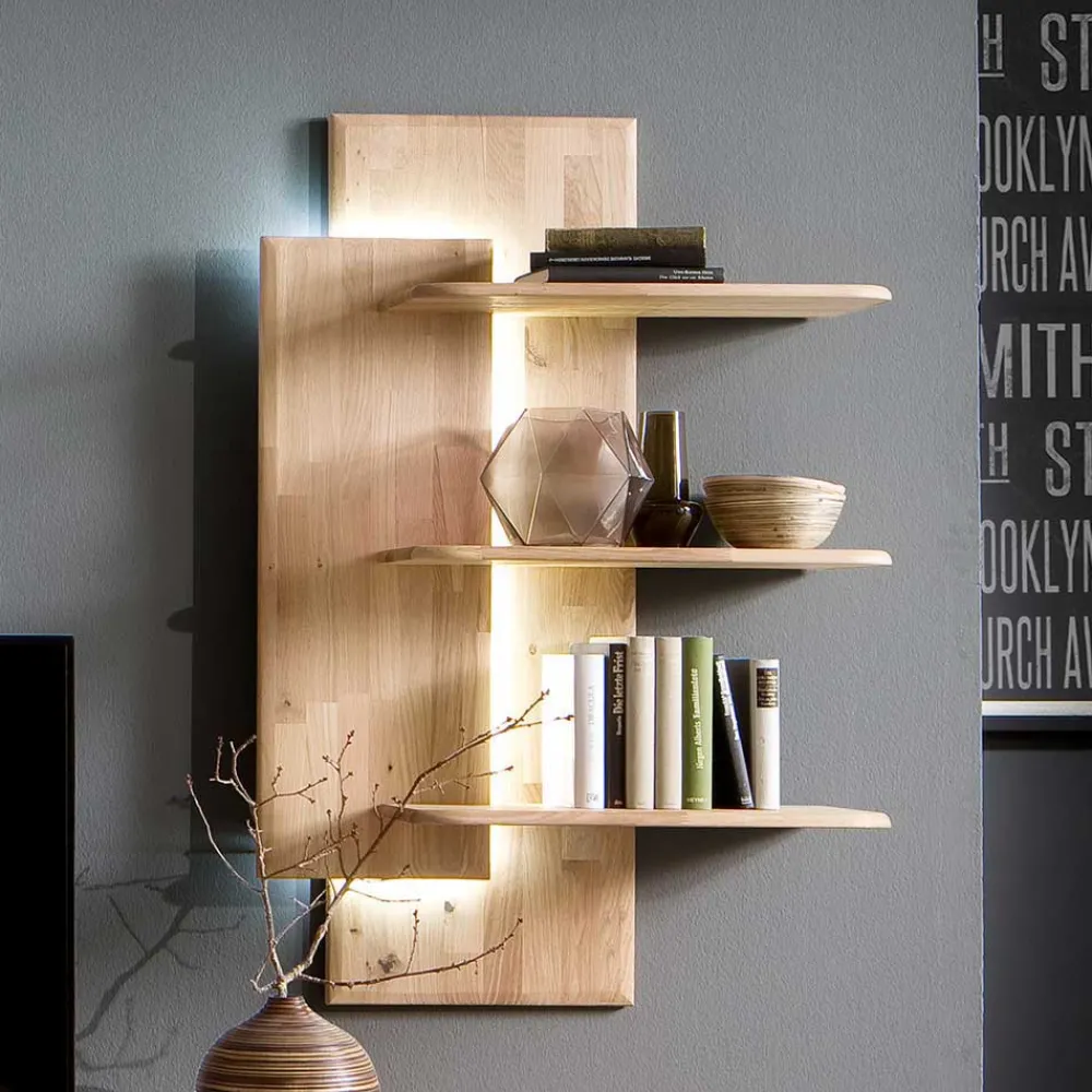 Wohnen Regale<Balkeneiche Designregal 117 cm hoch - Destal
