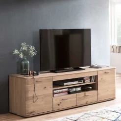 Wohnen Tv & Hifi-Möbel|Lowboards<Balkeneiche TV Element 200 cm breit - Mabasa