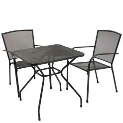 Wohnen Sitzgruppe<Balkonmöbel Set in Anthrazit - Coritanta (dreiteilig)
